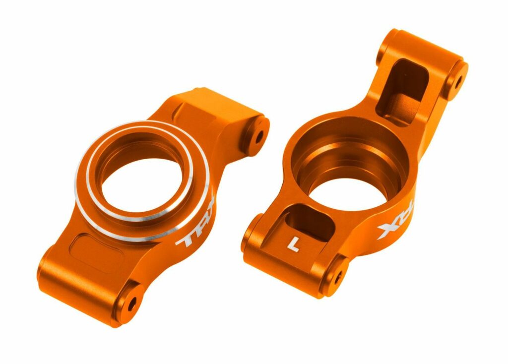traxxas carriers, stub axle (orange anodized 6061 t6 aluminum) (left & right) trx7852 orng