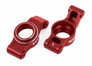 traxxas carriers, stub axle (red anodized 6061 t6 aluminum) (left & right) trx7852 red