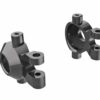 traxxas steering blocks, 6061 t6 aluminum (dark titanium anodized) (left & right)/ 2.5x12mm bcs (with threadlock) (2)/ 2x6mm ss (with threadlock) (4) trx9737 gray