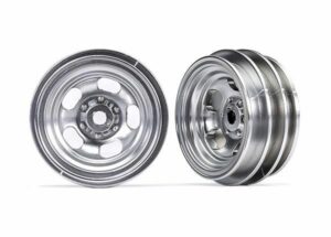 traxxas wheels, 1.0' (satin chrome) (2) trx9869