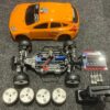 traxxas rally 1/10 vxl 4wd brushless onroad rc auto met luxe traxxas dempers en extra set grp banden!