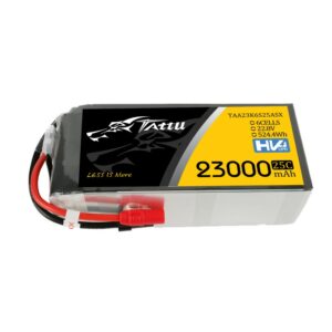 tattu 23000mah 22.8v 25c 6s1p lipo battery pack with xt150+as150