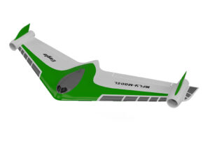 xfly eagle 40mm edf flying wing artf met gyroscoop – groen