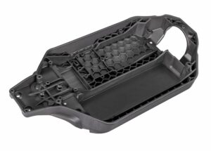 traxxas chassis, charcoal gray (162mm long battery compartment) (fits flat style battery packs) (use only with #7430r front bulkhead & #6726x battery hold down) trx6723x