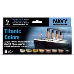 vallejo model air titanic kleuren 8 kleuren 17ml 71646