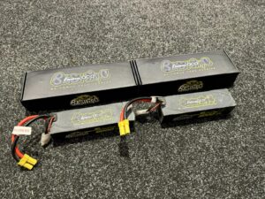 2x gens ace bashing series 8000mah 11.1v 100c 3s1p lipo batterij ec5 stekker (gebruikt maar in orde)!