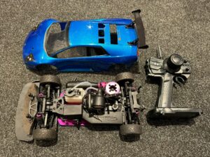 hpi rs4 nitro 4wd rc auto compleet met zender en lamborghini body!