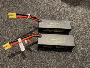 2x gens ace bashing series 8000mah 14.8v 100c 4s2p lipo batterij – ec5 stekker (gebruikt)