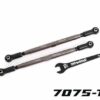 traxxas toe links, front (tubes gray anodized, 7075 t6 aluminum, stronger than titanium) (2) (for use with #7895 x maxx widemaxx suspension kit) trx7897 gray