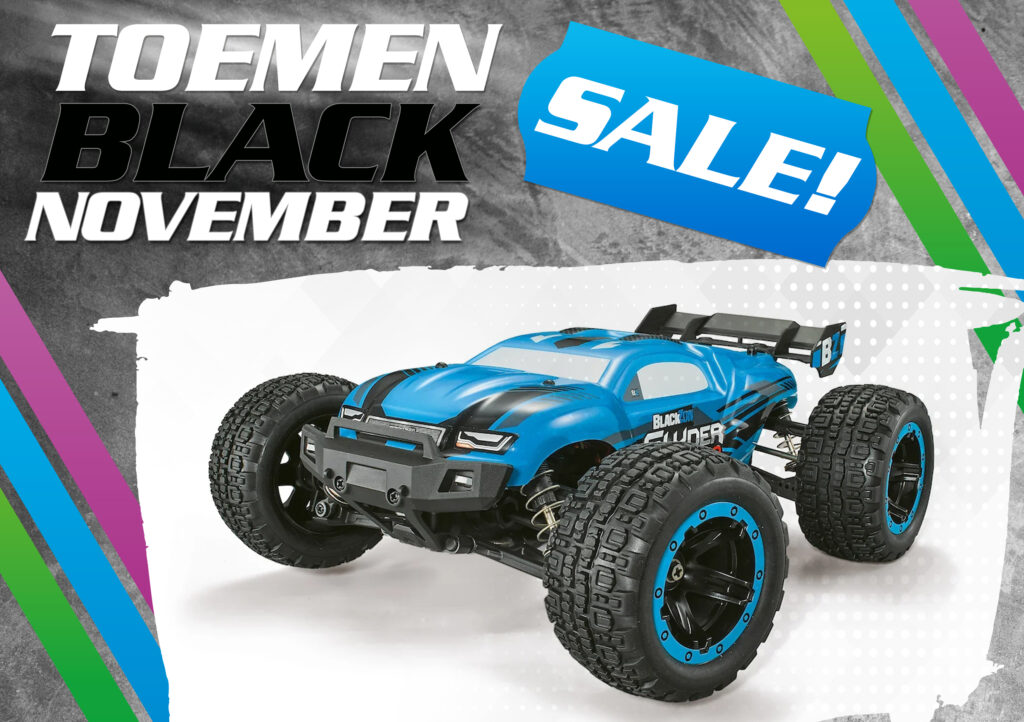 blackzon slyder st turbo 1/16 4wd 2s brushless monster truck – blauw