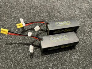 2x gens ace bashing series 8000mah 14.8v 100c 4s2p lipo batterij ec5 stekker (gebruikt)!