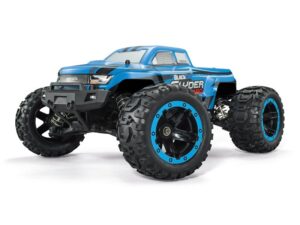 blackzon slyder mt turbo 1/16 4wd 2s brushless monster truck blauw met lipo accu en lader (50km/h)