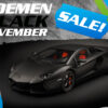 pocher 1/8 lamborghini aventador lp700 4 roadster nero nemesis