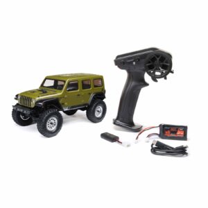 axial 1/24 scx24 jeep wrangler jlu 4x4 rock crawler brushed rtr green