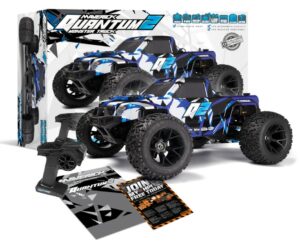 maverick quantum2 mt 1/10 monster truck rtr blauw (versie 2024)