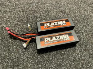2x hpi plazma 11.1v 5300mah 40c 80c lipo battery pack in een goede staat met garantie!