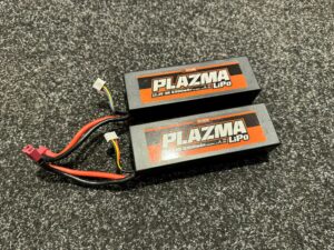 2x hpi plazma 11.1v 5300mah 40c 80c lipo battery pack echt als nieuw met garantie!