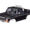 traxxas body, ford f 150 truck (1979), complete, black (includes grille, side mirrors, door handles, roll bar, windshield wipers, side trim, & clipless mounting) (requires #9834 front & rear bumpers) trx9812 blk