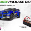 maverick quantum rx flux 1/8 4wd brushless rally car rtr blauw + hpi power pack 5100mah 4s lipo batterij