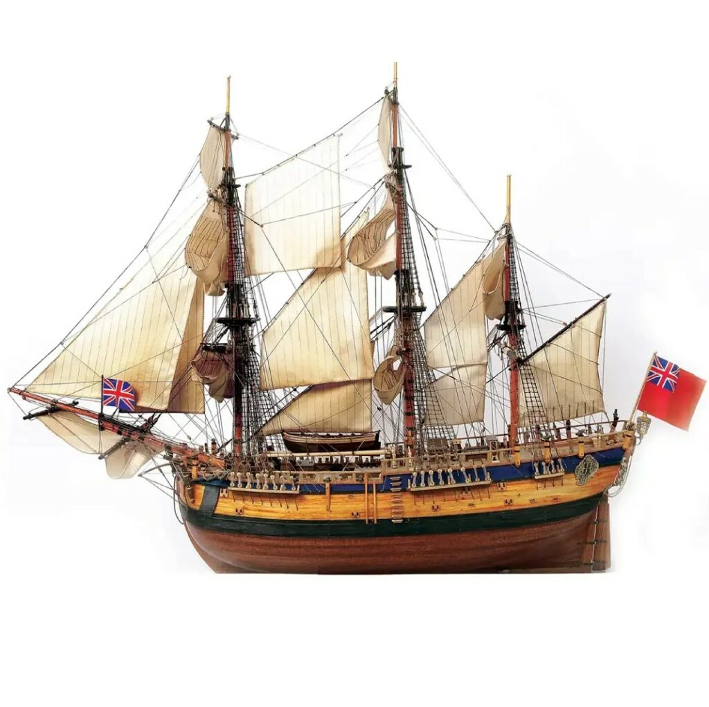 occre ship endeavour houten scheepsmodel 1:54