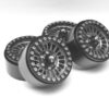 boom racing miscellaneous venomous krait™ 1.9 aluminum beadlock wheels with 8mm wideners (4) [recon g6 certified] gun metal brw780902gm