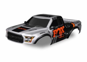 traxxas body, 2017 ford raptor, fox (heavy duty)/ decals (includes latches and latch mounts for clipless mounting) trx5916 fox