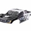 traxxas body, slash 4x4 (also fits slash vxl & slash 2wd), fox edition (painted, decals applied) (assembled with front & rear latches for clipless mounting) trx6949