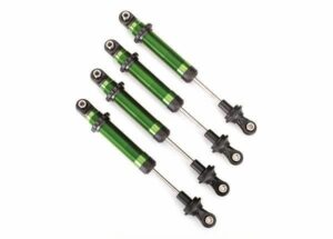 traxxas shocks, gts, aluminum (green anodized) (assembled without springs) (4) (for use with #8140 trx 4 long arm lift kit) trx8160 grn