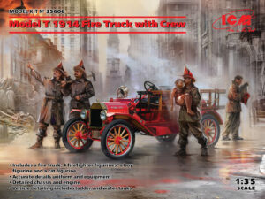 icm model t 1914 fire truck with crew 1:35 bouwpakket
