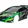 traxxas body, ford fiesta st rally vxl, green (painted, decals applied) (assembled with rear wing, body support, & body mount latches for clipless mounting) trx7427 grn