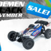 arrma typhon grom mega 380 4x4 brushed rtr blauw/zilver compleet met accu en lader