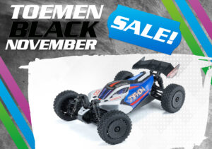 arrma typhon grom mega 380 4x4 brushed rtr blauw/zilver compleet met accu en lader