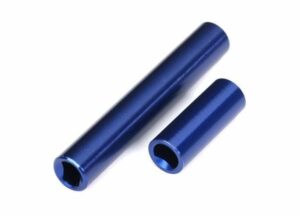 traxxas driveshafts, center, female, 6061 t6 aluminum (blue anodized) (front & rear) (for use with #9751 metal center driveshafts) (fits 1/18 trx 4m vehicles with 161mm wheelbase) trx9852 blue