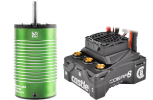 castle creations cobra 8 sensored sensorless car esc car esc 2 6s w/ 1512 2650kv sensored motor 1/8 gt 2 6s