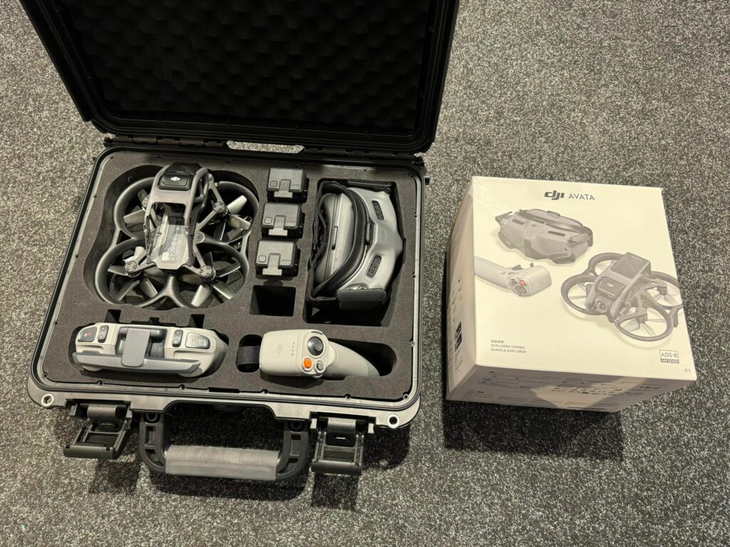 dji avata explorer combo + dji fly more kit + dji fpv 2 zender + luxe koffer in een top staat met 1 jaar garantie!