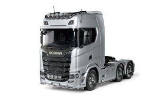 tamiya scania 770 s 6×4 v8 1/14 truck gespoten in zilver