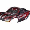 traxxas body, maxx slash, red (painted)/ decal sheet (assembled with body support, body plastics, & latches for clipless mounting) trx10211 red