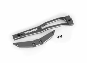 traxxas chassis brace, front, 6061 t6 aluminum (gray anodized/ 2.5x6mm ccs (with threadlock) (2) trx10221 gray