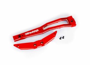 traxxas chassis brace, front, 6061 t6 aluminum (red anodized/ 2.5x6mm ccs (with threadlock) (2) trx10221 red