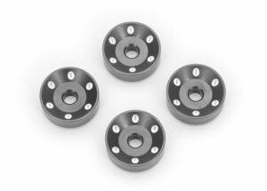 traxxas wheel washers, machined aluminum, gray (4) 10257 gray