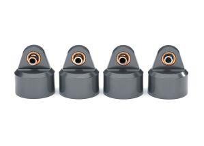 traxxas shock caps, aluminum (gray anodized), gt maxx, shocks (4) trx8964 gray