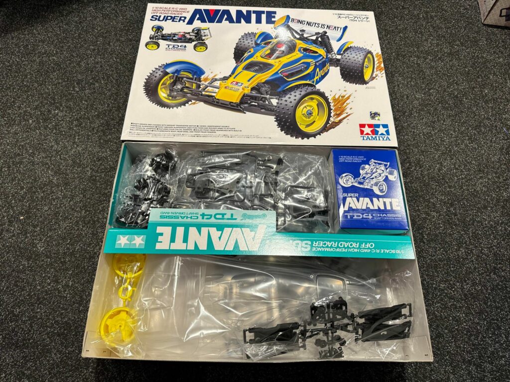 tamiya 1/10 rc super avante (td4) 4wd helemaal nieuw in doos!