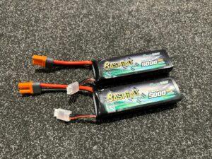 2x gens ace bashing series 5000mah 11.1v 3s1p 60c lipo batterij echt als nieuw!