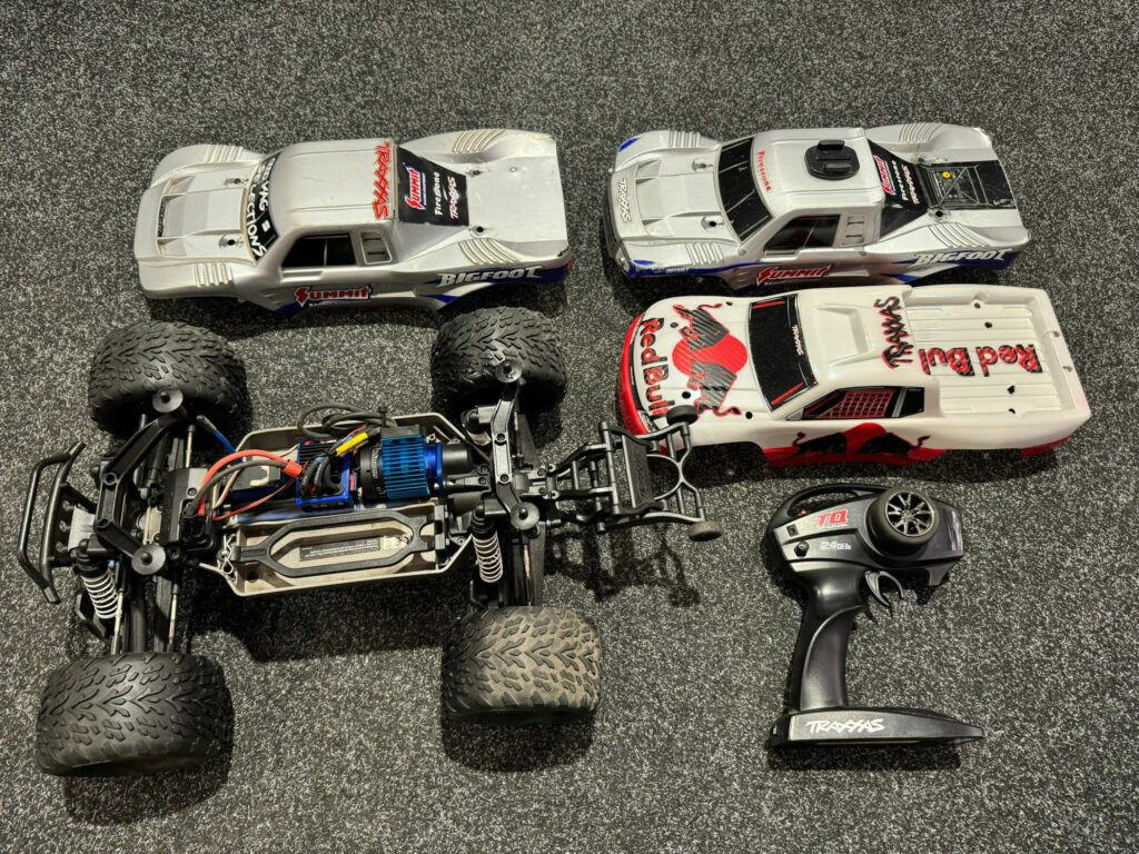 traxxas stampede 4x4 vxl brushless mosnster truck rtr met 3x body (gebruikt maar in orde)!