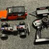 traxxas trx 4m 1/18 scale and trail crawler land rover 4wd electric truck rtr (asje losje) + traxxas aanhanger verder in een goede staat!