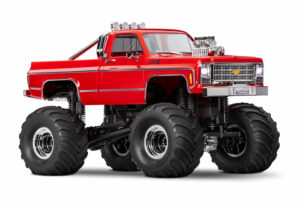 traxxas trx 4mt 1/18 chevrolet k10 monster truck rood