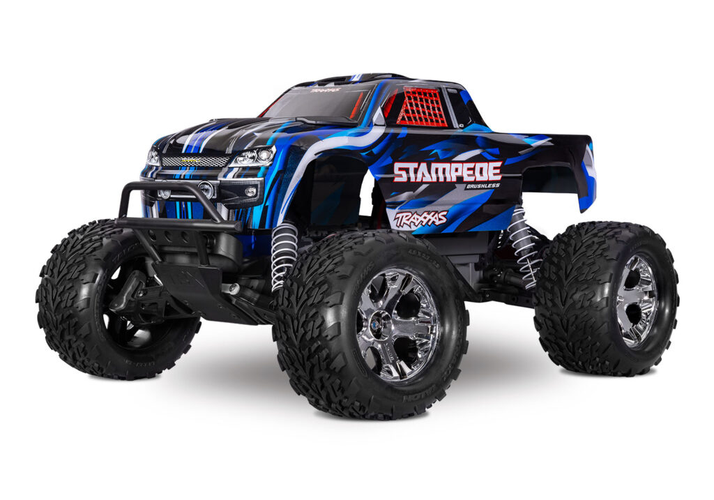 traxxas stampede 2wd bl 2s hd brushless electro monster truck rtr blauw + gratis power pack t.w.v. €64.95