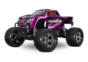 traxxas stampede 2wd bl 2s hd brushless electro monster truck rtr roze + gratis power pack t.w.v. €64.95