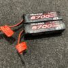 2x traxxas power cell lipo 6700 mah 14.8v 4s 25c lipo accu trx2890x (gebruikt maar in orde)!