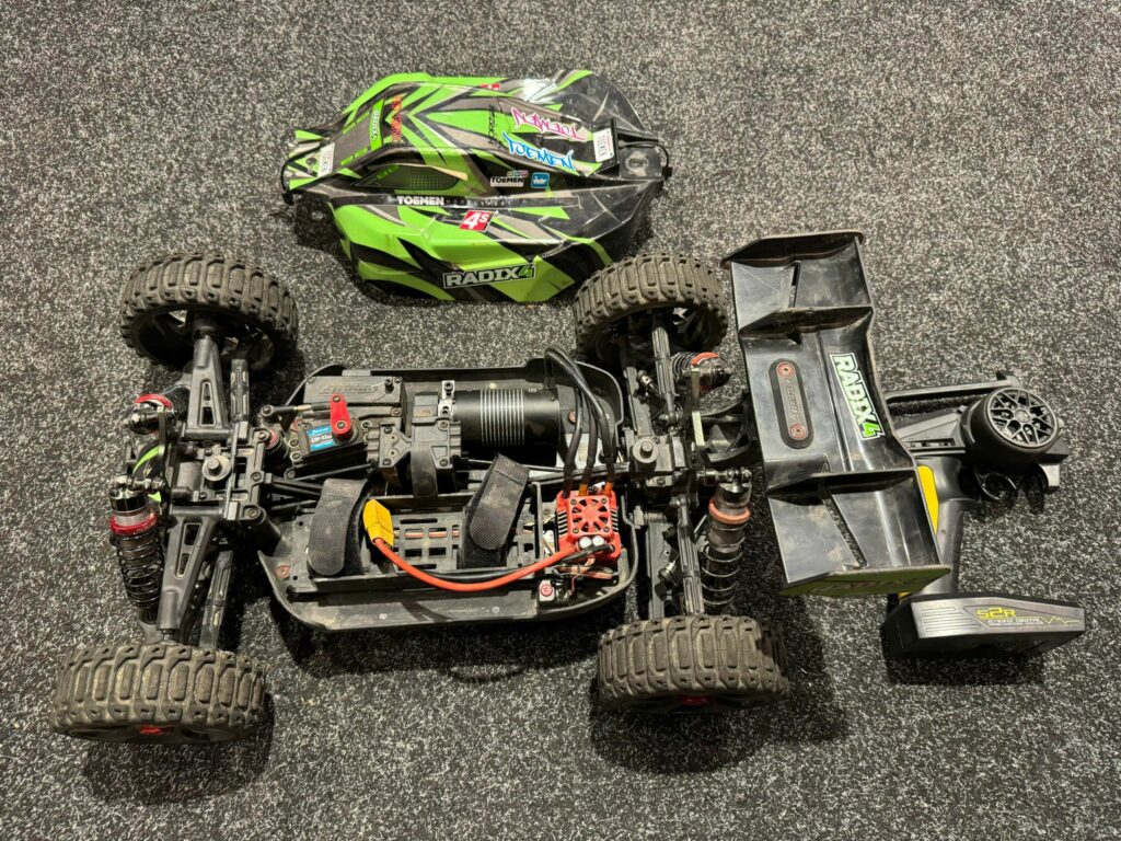 team corally radix 4 xp model 1/8 buggy ep rtr (gebruikt maar in orde)!